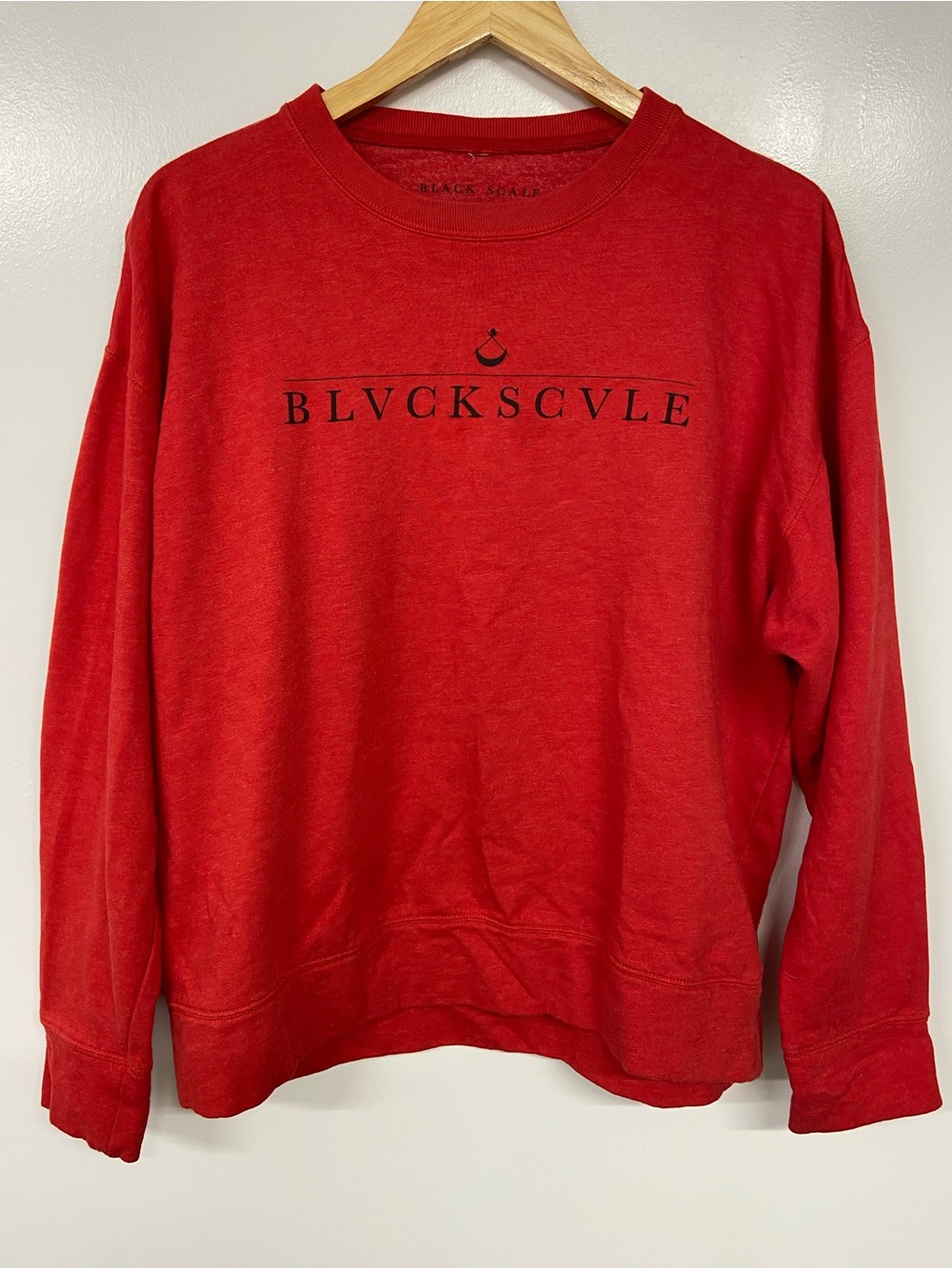 Black Scale Red BLVCKSCVLE Crewneck Sweatshirt Size Large